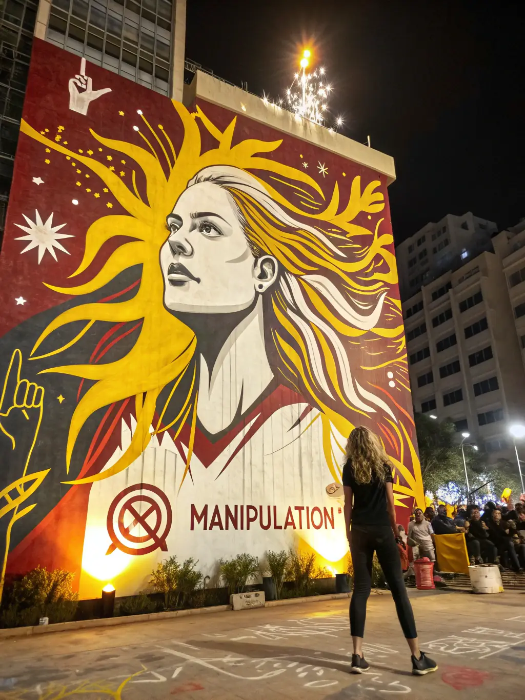 A dynamic image showcasing an athlete's personal brand being developed, with elements like logos, endorsements, and media appearances.